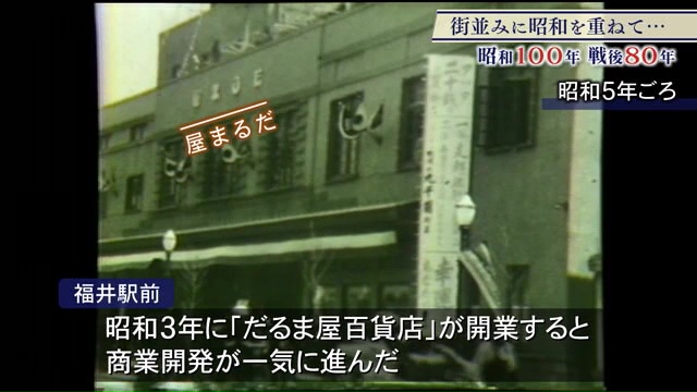 昭和5年頃の福井駅周辺（所蔵：福井市立郷土歴史博物館）