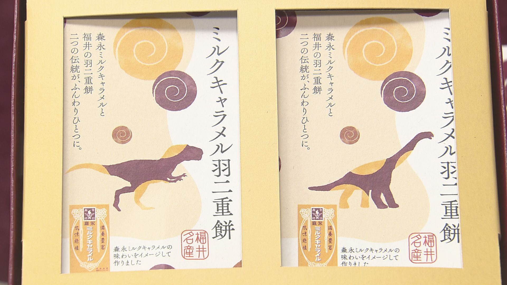 恐竜もあしらわれたパッケージ