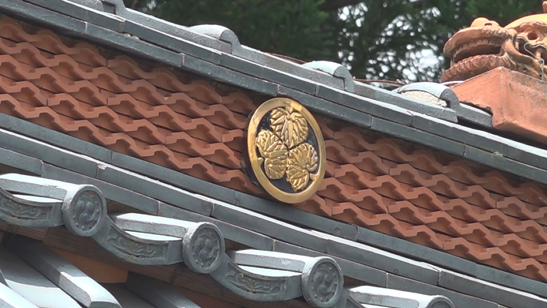 江戸幕府直轄の領地だった事を伝える神社の葵の御門