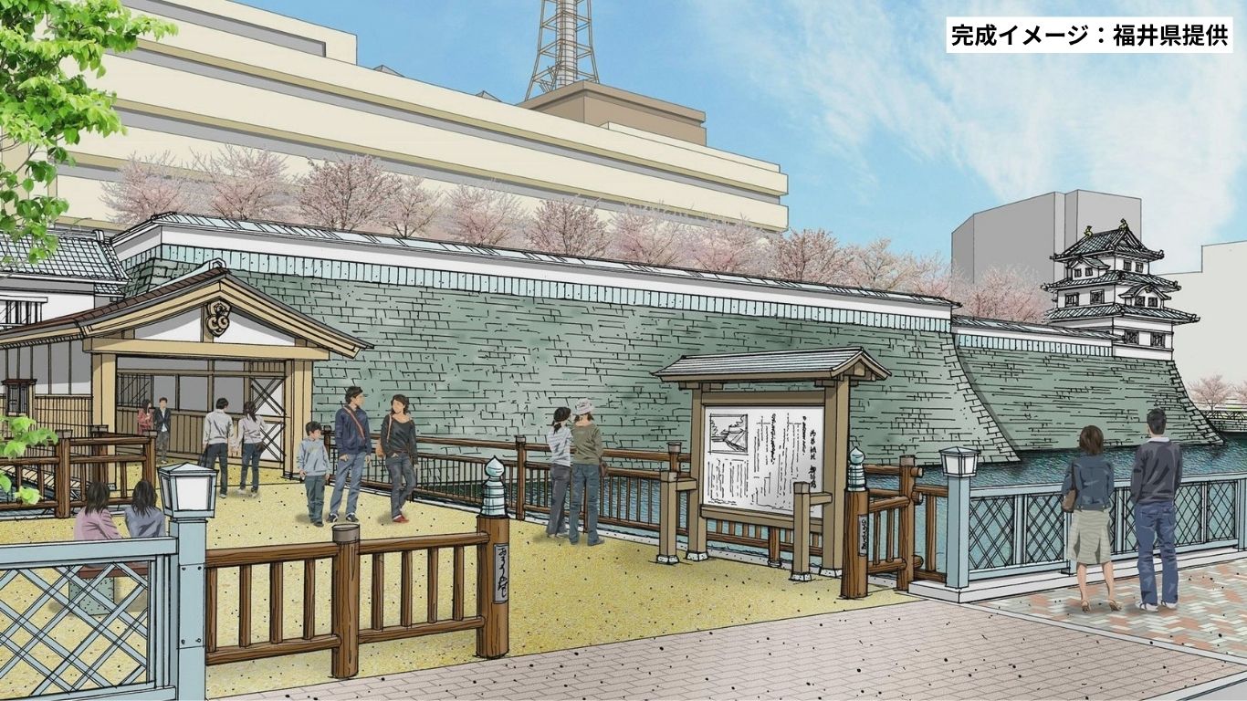 中央公園からの見え方イメージ(福井県提供)