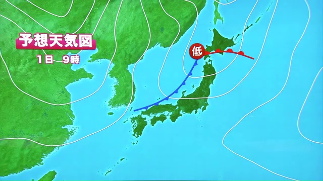 1日の予想天気図