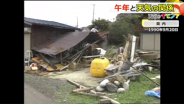 1990年の台風被害