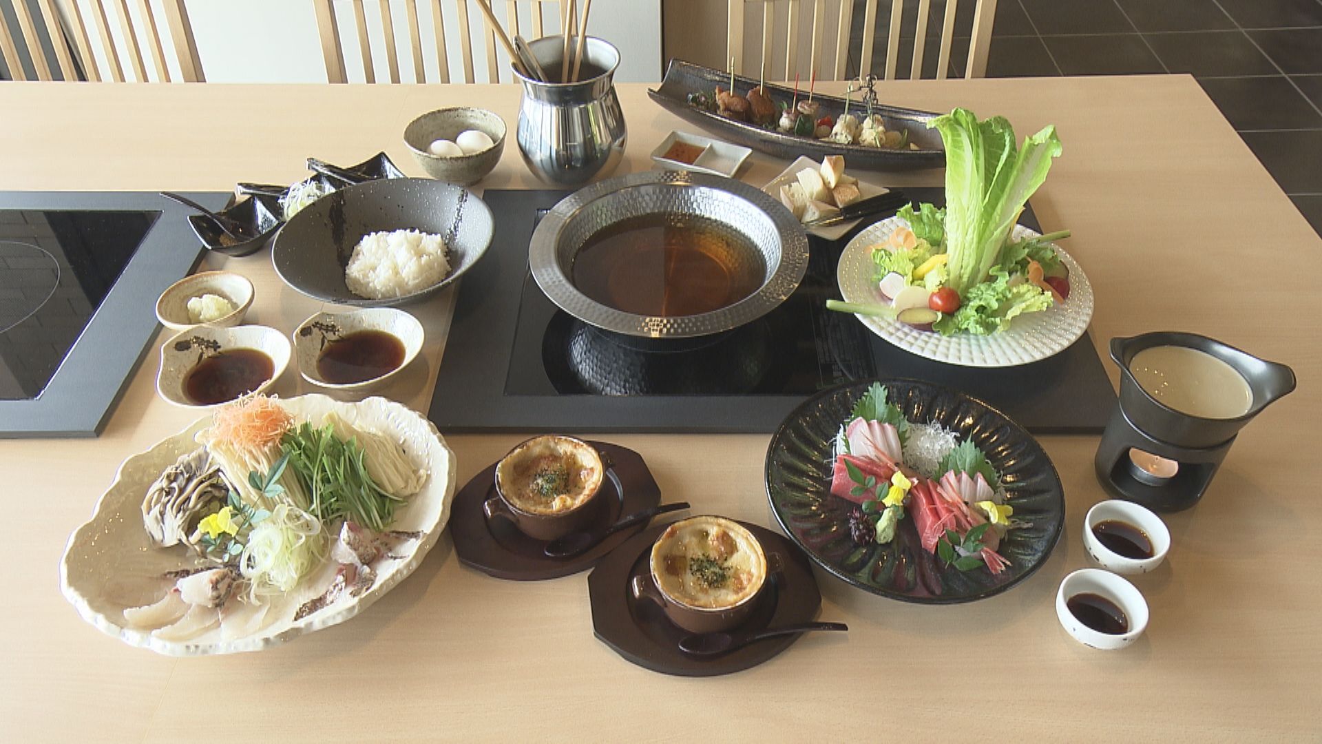 地元飲食店と連携したコース料理