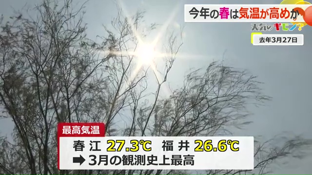 2025年3月27日は3月の観測史上最高気温に
