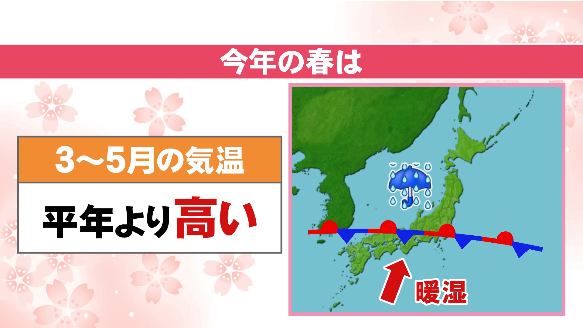 今年の春は高温に…