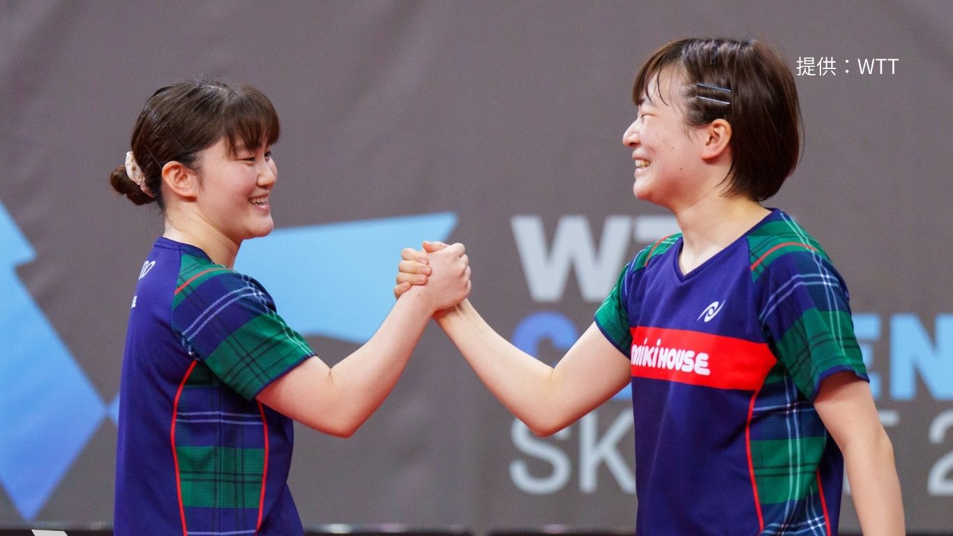 ダブルス決勝でストレート勝ちした大藤選手ら(提供:WTT)