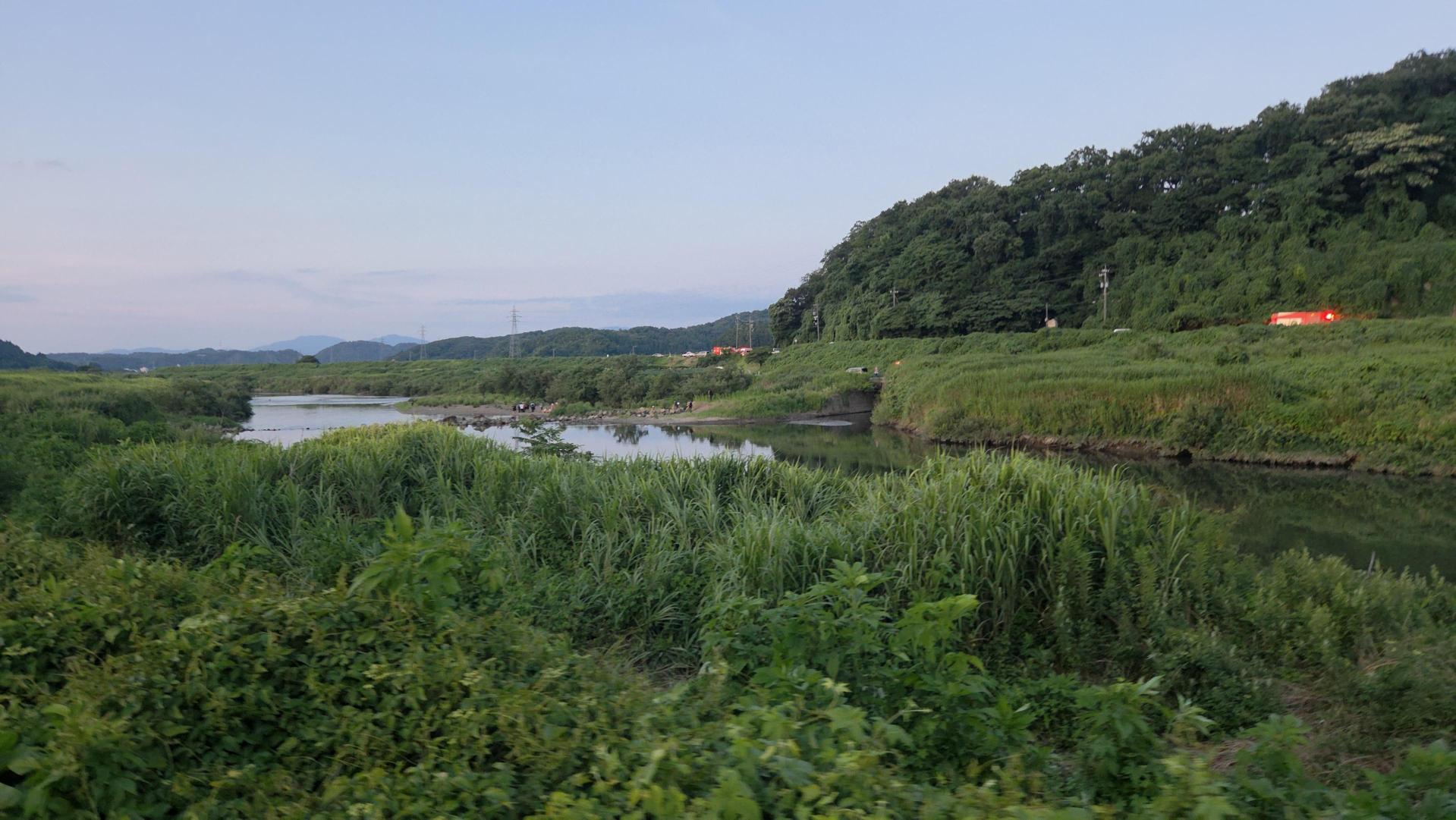 水難事故があった現場（10日午後7時頃）