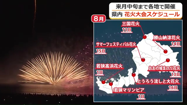 8月の花火大会一覧