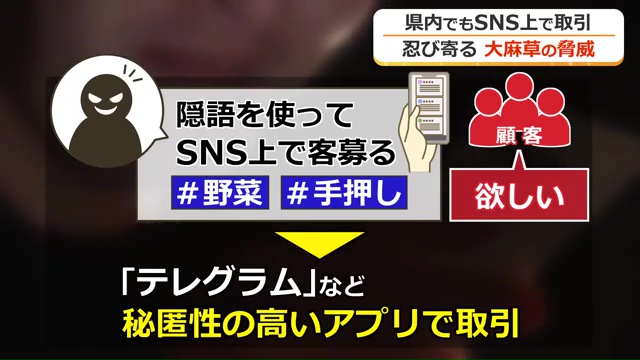SNS上で隠語を使って売買がされている