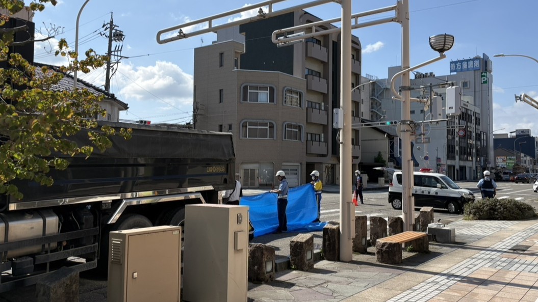 死亡事故があった現場（1日午後1時頃撮影）